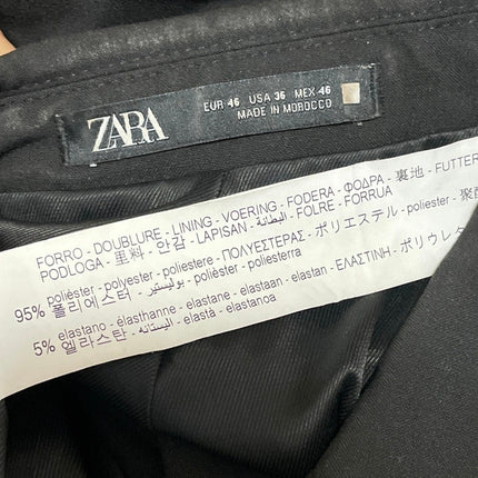 Zara Womens Black Long Sleeves Tailored Double Breasted Blazer Coat Jacket Sz 36