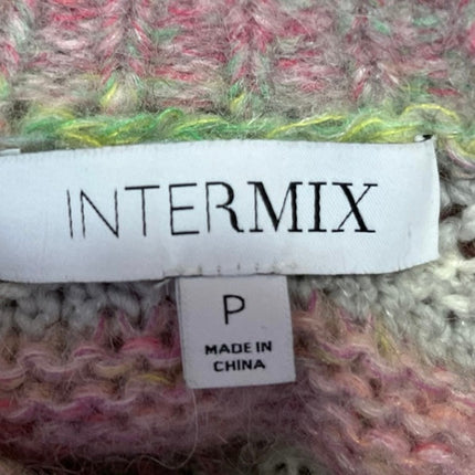 Intermix Pink Multicolor Rainbow Striped Wool Knit Long Sleeve Sweater Top Sz XS