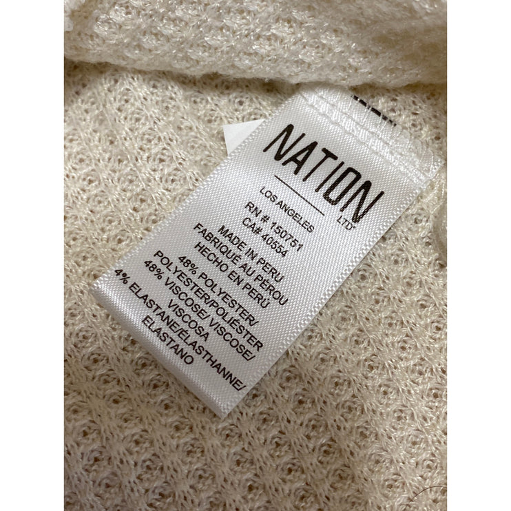 Nation LTD Ribbed Sleeveless Button Scoop Neck Henley Cami Camisole Tank Top XS