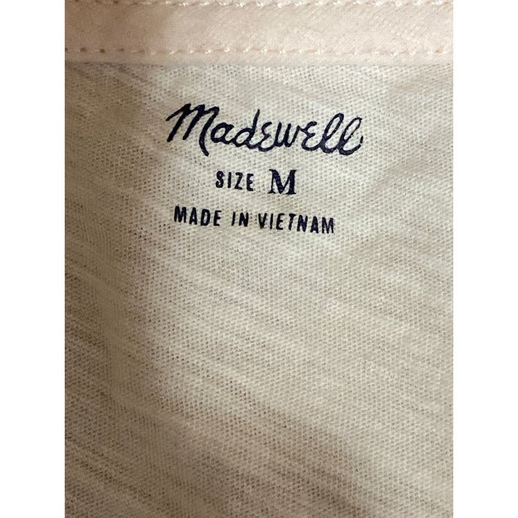 NEW Madewell Women's Orange V-neck Short Sleeve Casual Tee T-shirt Top Size M