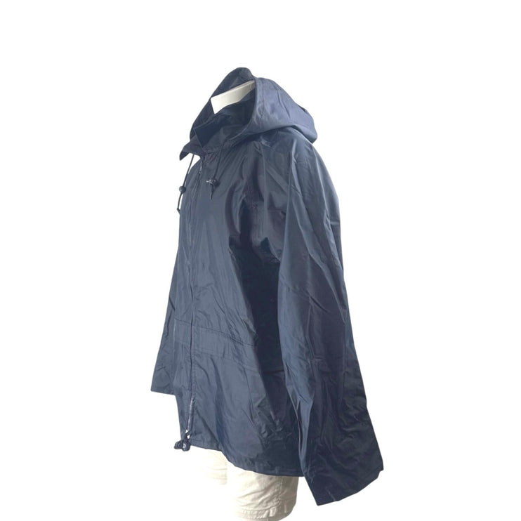 PortWest Men's Blue Hoodie Hooded Waterproof Workwear Rain Coat Jacket Size L