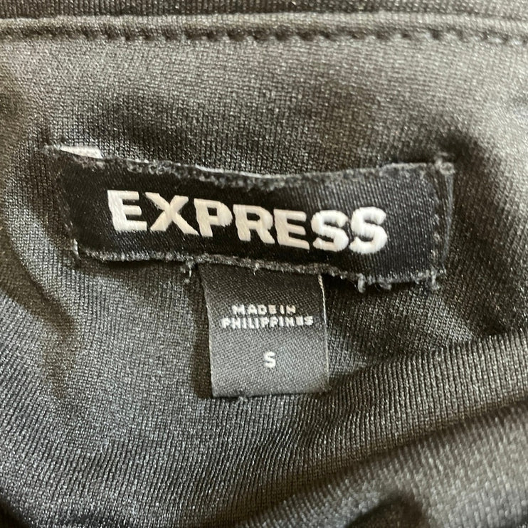 Express Black Sequin Sparkly Square Neck Sleeveless Cami Tank Crop Top Size S