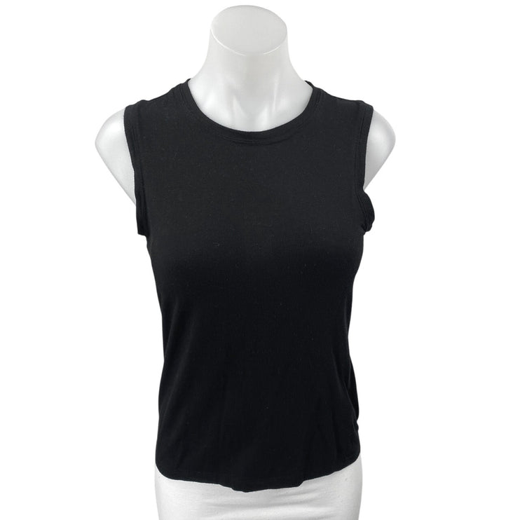 J.Crew Women's Black Sleeveless Crewneck Cropped Sweater Vest Tank Top Size XS