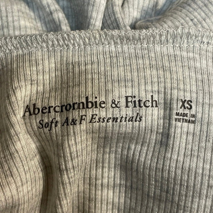 Abercrombie & Fitch Gray Ribbed Turtleneck Long Sleeve Sweatshirt Sweater Top XS