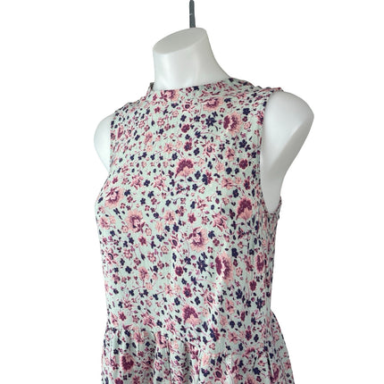 Xhilaration Womens Multicolor Floral High Neck Sleeveless Tank Jumpsuit Romper L