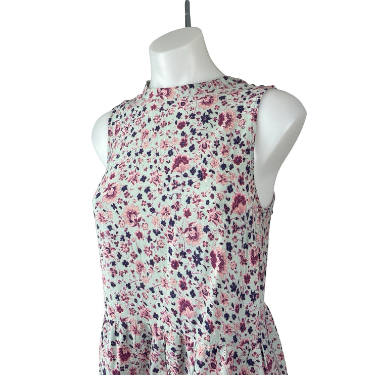 Xhilaration Womens Multicolor Floral High Neck Sleeveless Tank Jumpsuit Romper L