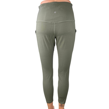 Lululemon Women's Green High Waisted Yoga Capri Athletic Leggings Pants Size 4