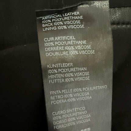 Free People Midnight Magic Black Faux Leather Zipper Buckle Mini Pencil Skirt 4