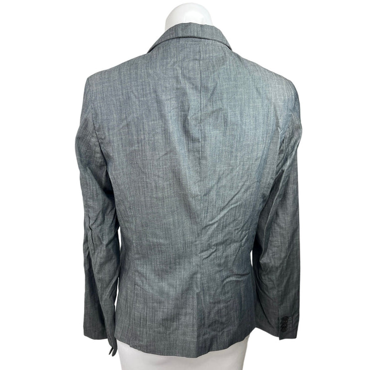 Banana Republic Gray Long Sleeve Collared Double Breasted Blazer Coat Jacket 8