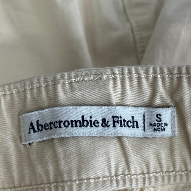 Abercrombie & Fitch Beige High Waist Twill Chino Mini Straight Pencil Skirt Sz S