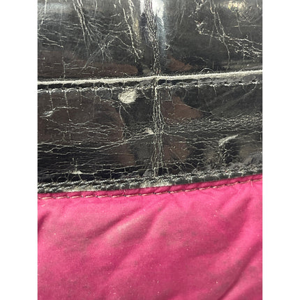 Burberry Pink Black Quilted Slip On Round Toe Knee High Snow Rain Boots Size 7.5