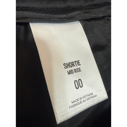 Express Women's Black Faux Leather Vegan Mid Rise Shortie Mini Shorts Size 00