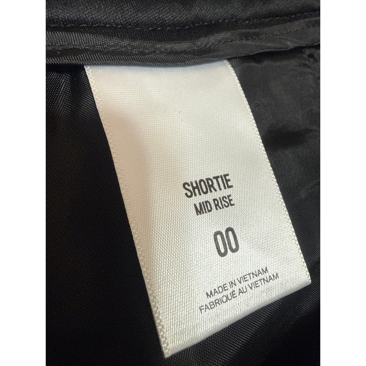 Express Women's Black Faux Leather Vegan Mid Rise Shortie Mini Shorts Size 00