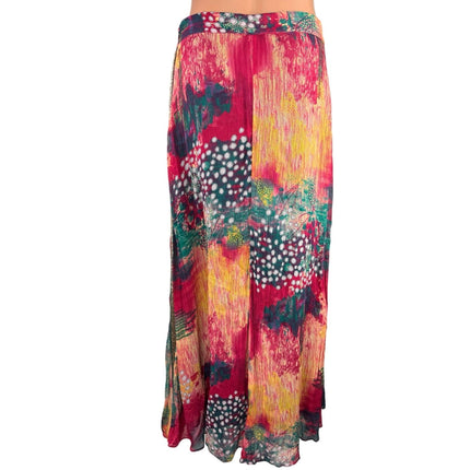 Zara Multicolor Peasant Gypsy Hippie Boho Straight High Waisted Maxi Skirt Sz S