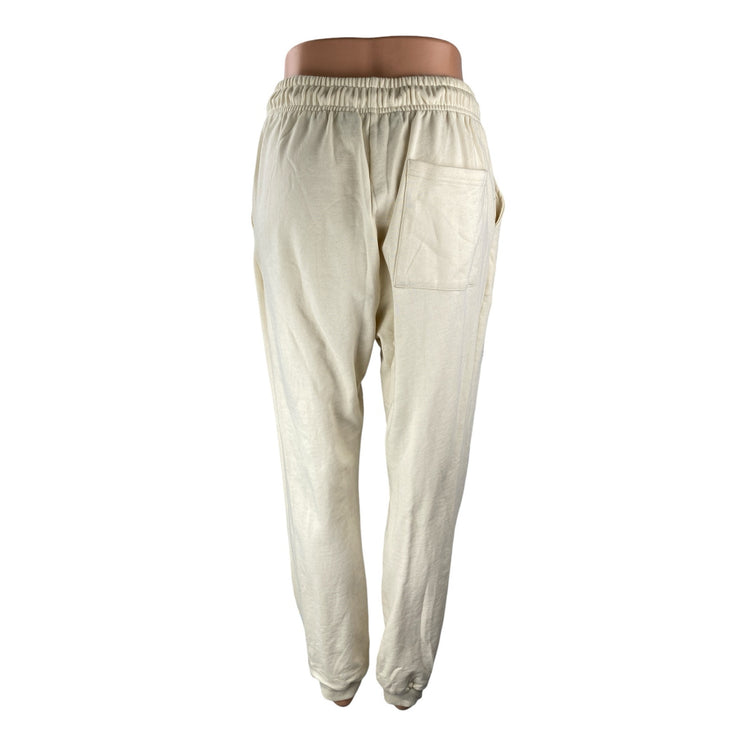 Spiezle Women's Cream Pineapple Rainbow High Rise Jogger Sweat Pants Size M