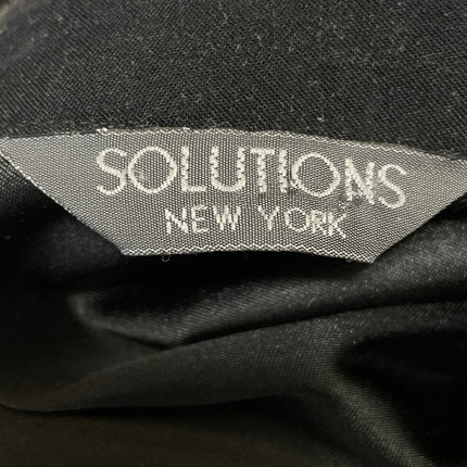 Solutions Men's Black Velour Collared Long Sleeve Button Up Shirt Coat Jacket L