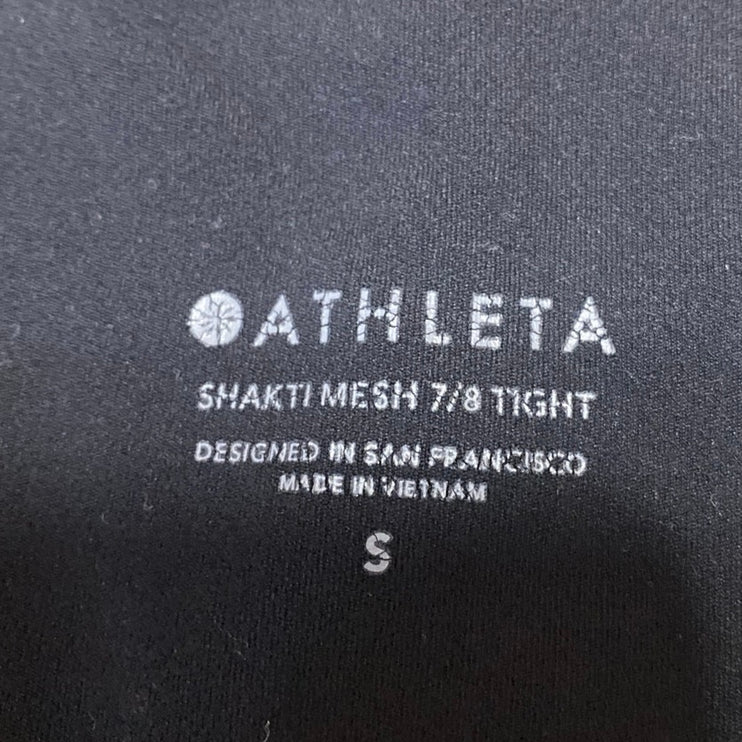 Athleta Womens Black High Waist Skinny Athletic Yoga Activewear Leggings Pants S