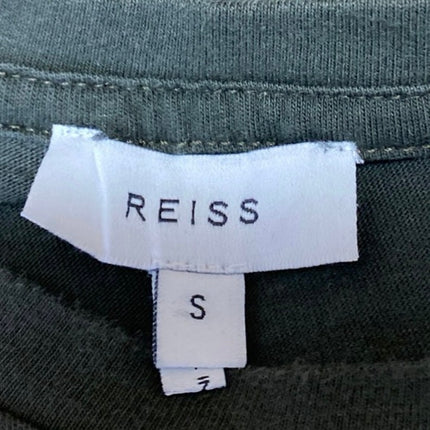 Reiss Women's Green Short Sleeve Crew Neck Cotton Basic T Shirt Tee Top Size S