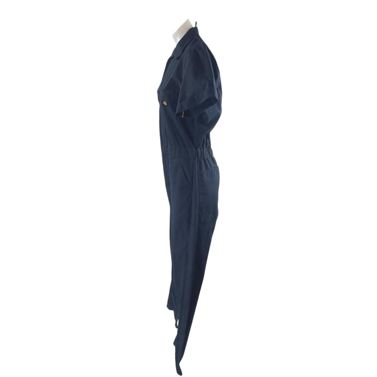 Dickies Industrial Women's Blue Collared Short Sleeve Coverall Romper Jumpsuit S