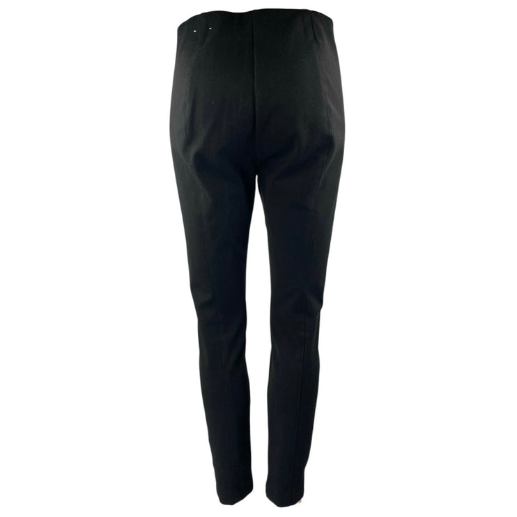 Ann Taylor Women's Black High Waisted Zipper Skinny Trousers Pants Size 4 Petite