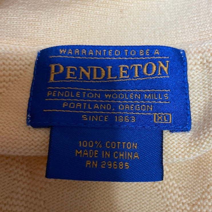 Pendleton Men's Yellow Sleeveless Button Down Cardigan Sweater Vest Tank Top XL
