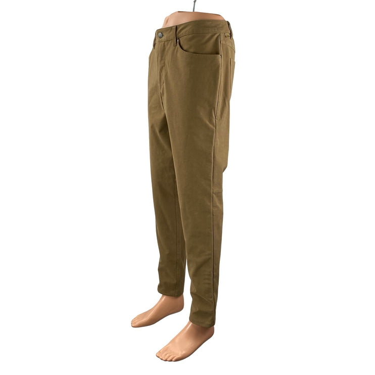 Lululemon ABC Utilitech Men's Tan Khaki Slim Fit Tapered Trousers Pants Size 34