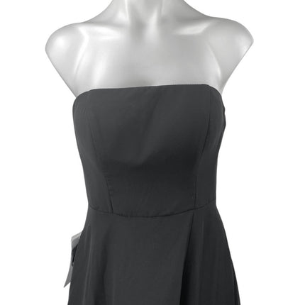NEW Azazie Black Strapless Sleeveless Tube Bridesmaid A Line Maxi Dress Size 2