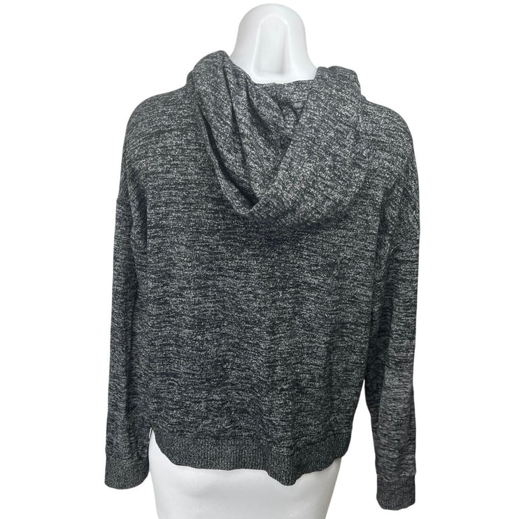 Gap Women's Black Heather Long Sleeve Pullover Hooded Hoodie Sweat Shirt Top S