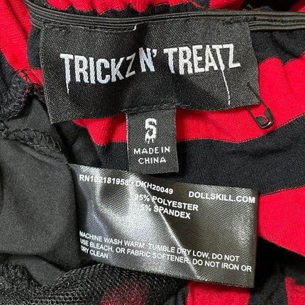 Trickz N' Treatz Shiver Me Timbers Pirate Costume Black Red 2 Piece Sets Size S