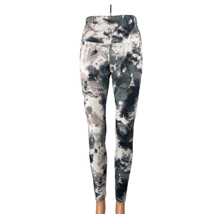 Balance Collection Black White Tie Dye Yoga Workout Athletic Leggings Pants Sz M
