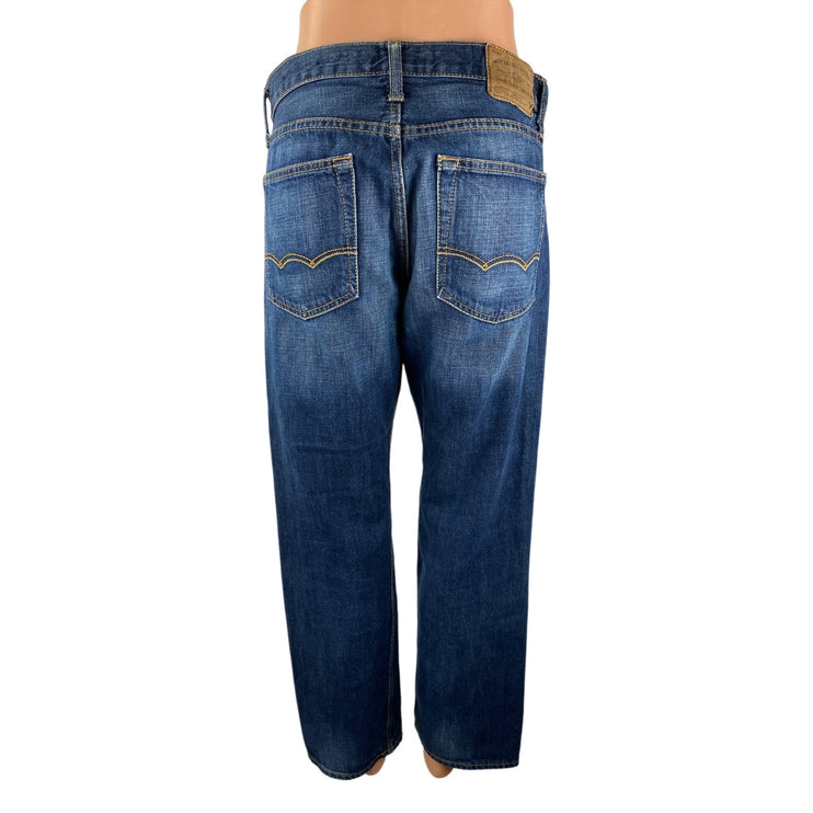 American Eagle Outfitters Men's Blue High Rise Straight Denim Jeans Pants 29/30