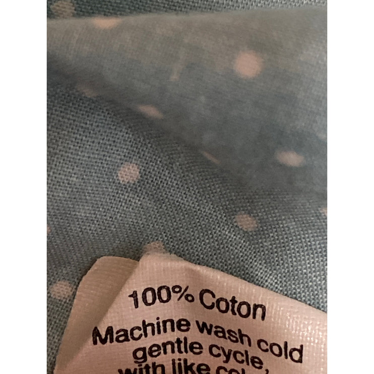 J.Crew Men's Blue Polka Dots Short Sleeve Slim Pocket Button Up Shirt Top Size M