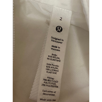 Lululemon Push Your Pace Women's White Hoodie Full Zip Athletic Jacket Size 2