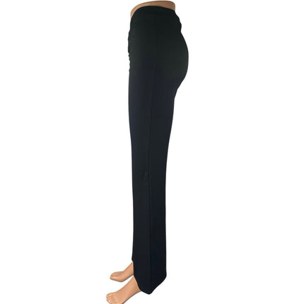 Edikted Women's Black Cinched Ruched Flared Bootcut Bell Bottom Trousers Pants S