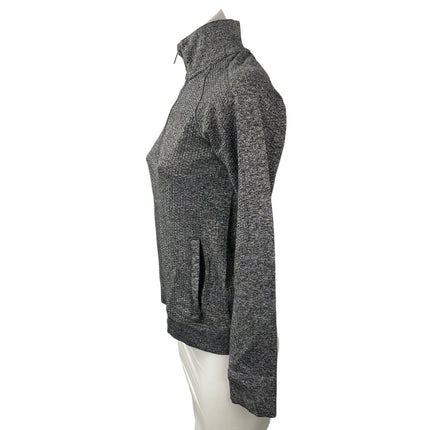 Lululemon Women's Gray Half Zip Ribbed Knit Long Sleeve Sweatshirt Top Size 4