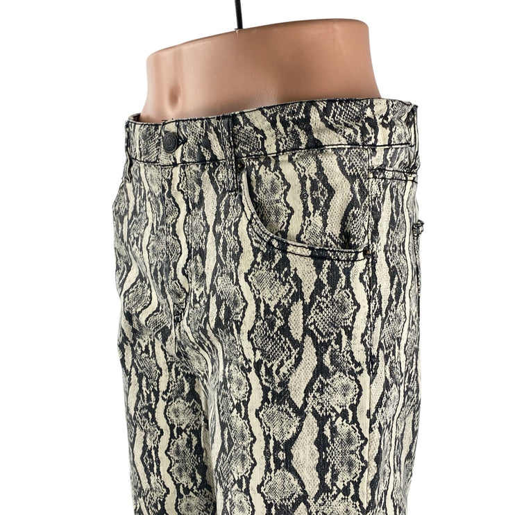 Wild Fable Women's Gray Snakeskin High Rise Skinny Jeggings Trousers Pants Sz 12