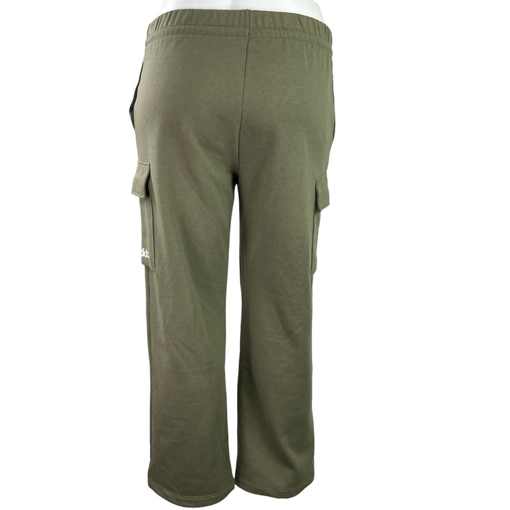 Adidas Essentials Women's Olive Green Linear Fleece Activewear Cargo Pants Sz XL