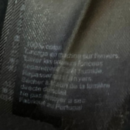 Allsaints Women's Black Short Sleeve Cutout Choker V-Neck Blouse Shirt Top Sz S