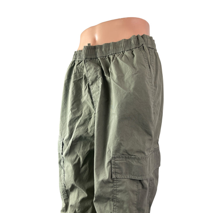 Uniqlo Women's Green High Waisted Cargo Jogger Trousers Utility Pants Size M