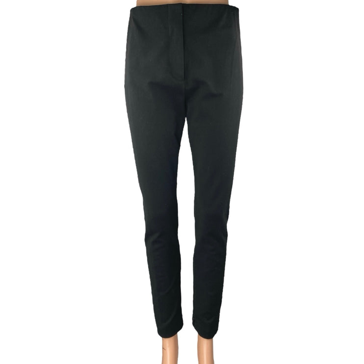 Ann Taylor Women's Black High Waisted Zipper Skinny Trousers Pants Size 4 Petite