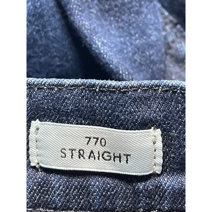 J.Crew 770 Mens Blue Dark Wash High Waist Straight Skinny Denim Jeans W32 L30