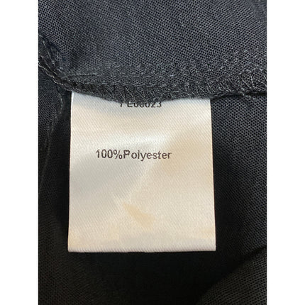 Women's Black Smocked Elastic High Waist Pleated Tapered Leg Trousers Pants Sz L