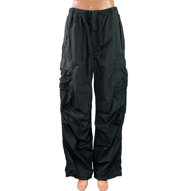Aritzia TNA Women's Black High Rise Baggy Wide Leg Cargo Trousers Pants Size M