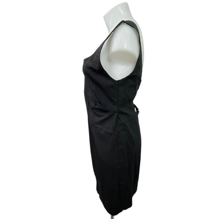 NEW MNG Mango Women's Black Sleeveless Open Back Mini A-Line Tank Dress Size 2XL