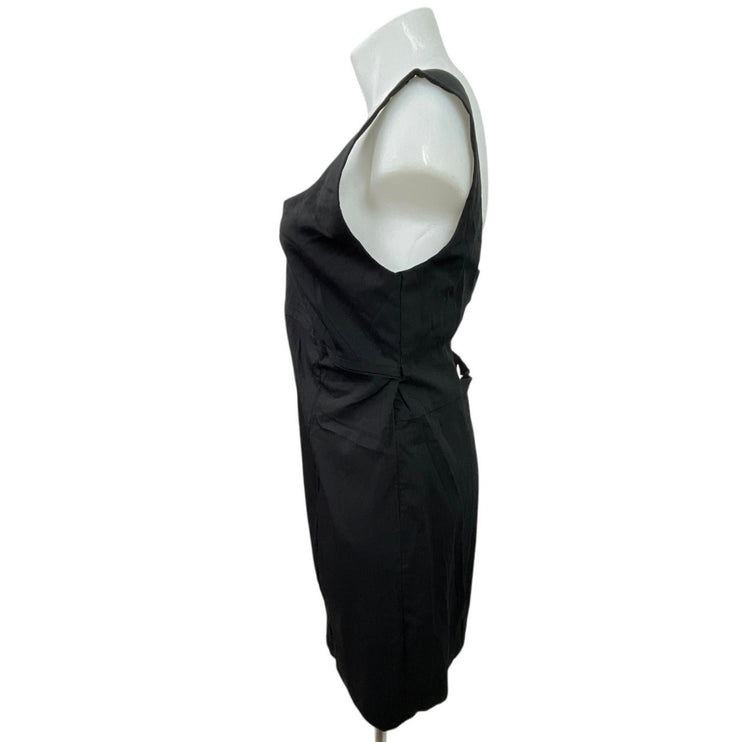 NEW MNG Mango Women's Black Sleeveless Open Back Mini A-Line Tank Dress Size 2XL