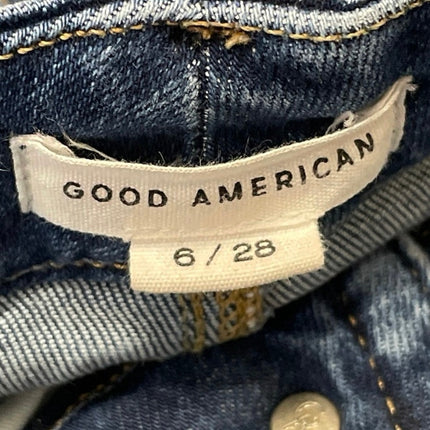 Good American Women's Blue High Rise Slim Straight Denim Jeans Pants Size 6/28