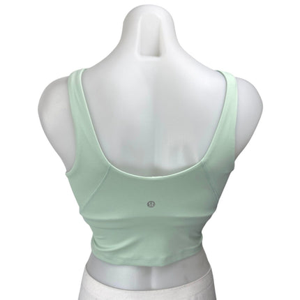 Lululemon Women's Green Sleeveless Activewear Fitness Gym Crop Tank Top Size 2