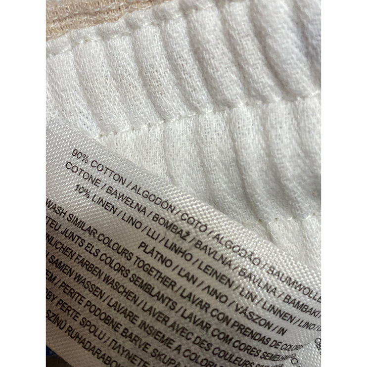 Denim & Co. Men's Multicolor Linen Striped Elastic Waist Bermuda Shorts Size M