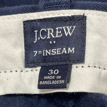 J.Crew 7" Men's Navy Blue Mid Rise Chino Khaki Straight Casual Mini Shorts 30