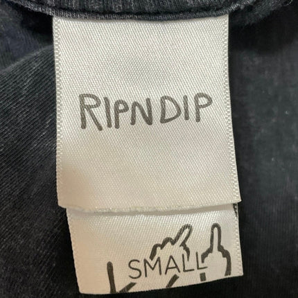 RIPNDIP Lord Nermal Women's Black Short Sleeves Crew Pocket Tee T-shirt Top Sz S